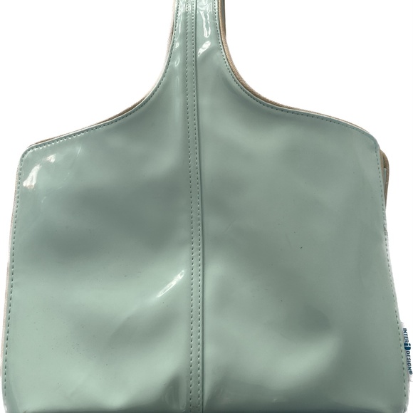 Inter Design Carryall Tote 4 Pockets Waterproof  Vegan Leather Expands Seafoam G - Picture 1 of 7